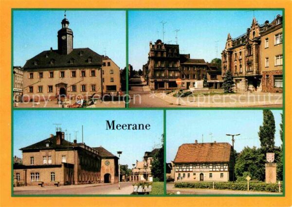 Meerane Ernst-Thälmann-Platz Rathaus Bahnhof Ga