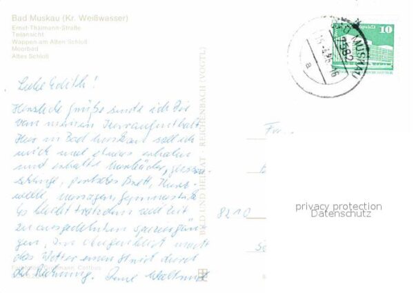Bad Muskau Oberlausitz Wappen am Alten Schloß Moorbad – Bild 2