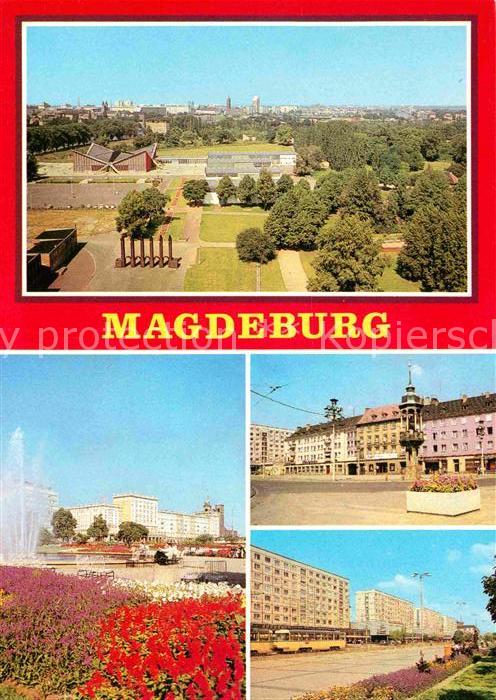 Magdeburg Blick vom Aussichtsturm im Kulturpark R