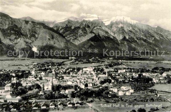 Hall Tirol Panorama Solbad gegen Bettelwurf Karwen