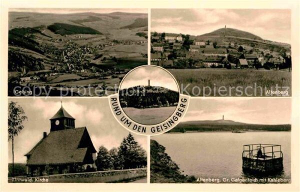 Geising Erzgebirge Rund um den Geisingberg Zinnwald Kirche