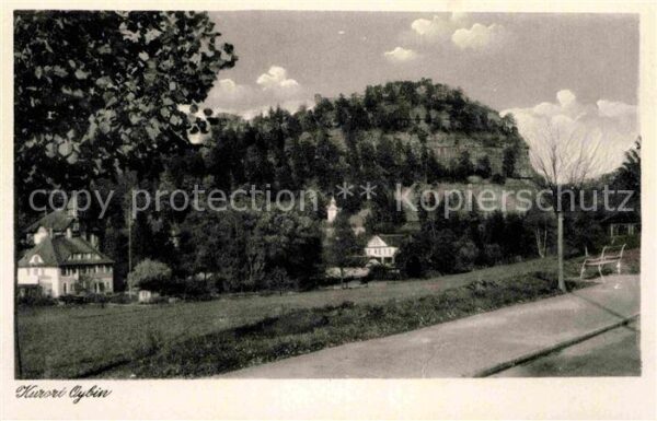 Oybin Blick zum Berg Oybin Zittauer Gebirge