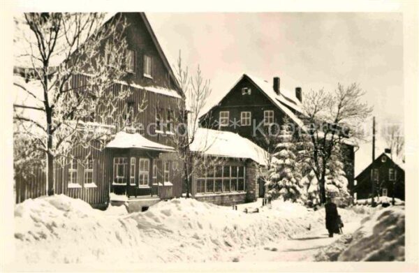 Frauenwald Thueringen FDGB Ferienheim im Winter Luftkurort Wi