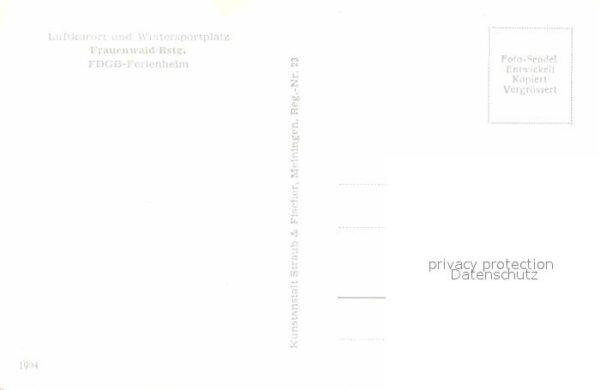 Frauenwald Thueringen FDGB Ferienheim im Winter Luftkurort Wi – Bild 2