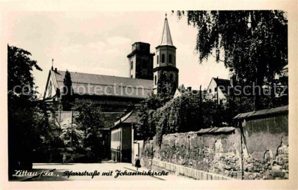 Zittau Pfarrstrasse mit Johannisberg