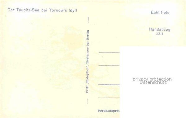 Tornow Teupitz Teupitzsee Handabzug – Bild 2