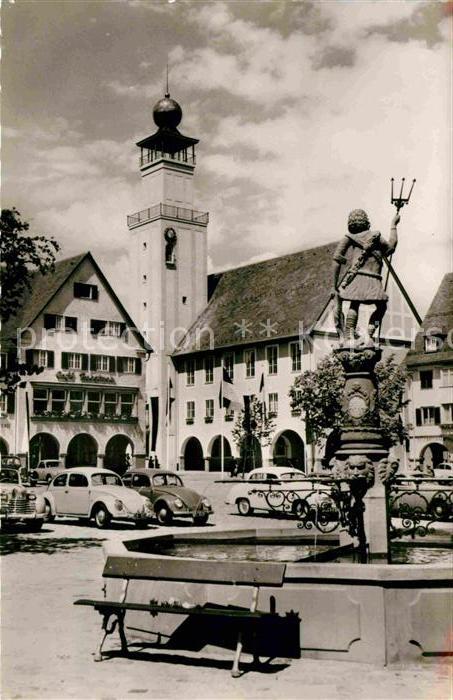 Freudenstadt Rathaus Brunnen Höhenluftkurort Schwarz