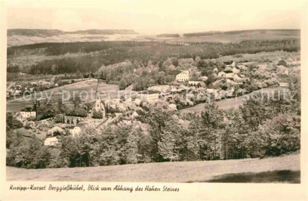 Berggiesshuebel Panorama Blick vom Abhang des Hohen Ste