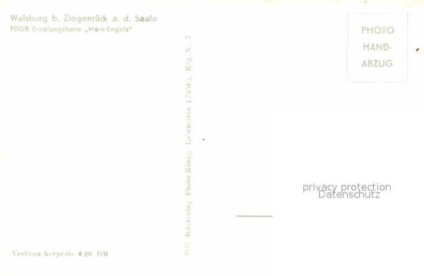 Walsburg FDGB Erholungsheim Marx Engels Handabzu – Bild 2