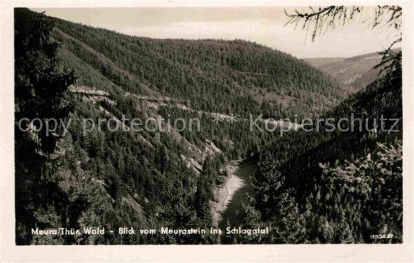 Meura Panorama Blick vom Meurastein ins Schla