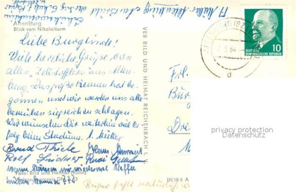 Altenburg Thueringen Blick vom Nikolaiturm Kirche Schloss – Bild 2