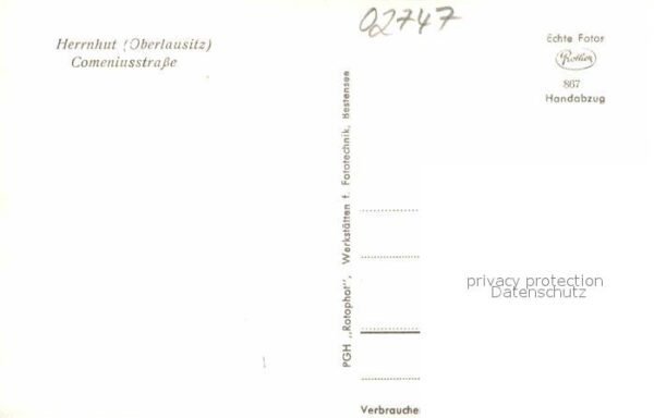 Herrnhut Comeniusstrasse Handabzug – Bild 2
