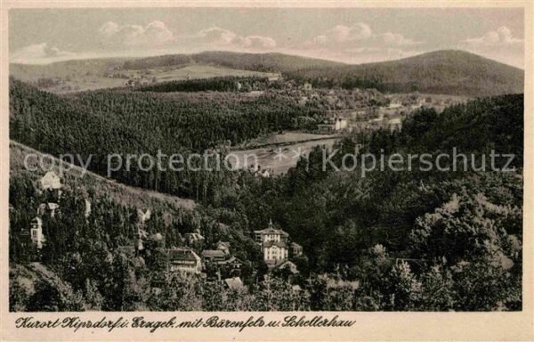 Kipsdorf Panorama mit Bärenfels und Schellerhau