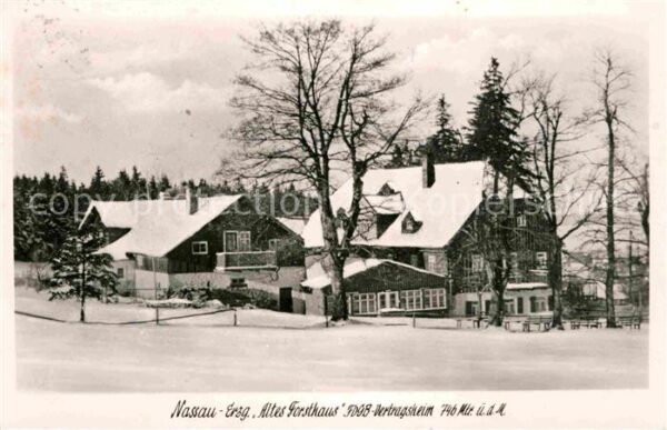 Nassau Erzgebirge Altes Forsthaus FDGB Vertragsheim Winte
