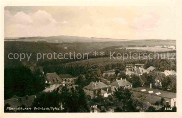 Gruenbach Vogtland Panorama Höhenluftkurort