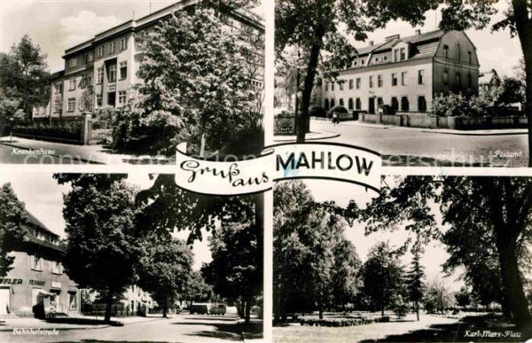 Mahlow Krankenhaus Postamt Karl Marx Platz Bah