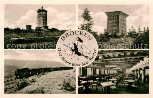 Brocken Harz Berghotel Restaurant Dampflokomotive He