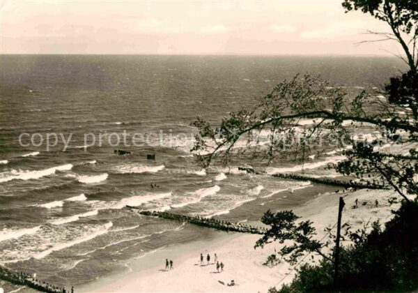 Koserow Ostseebad Usedom Blick vom Streckelberg auf den Strand