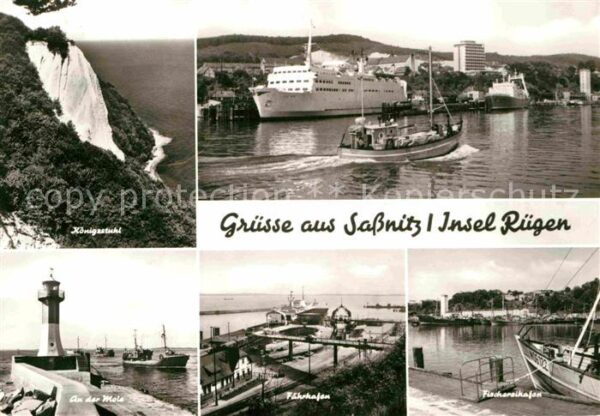 Sassnitz Ostseebad Ruegen Hafen Fähre Fischereihafen Fährhafen Mo