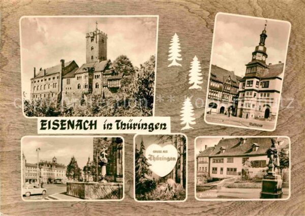 Eisenach Thueringen Schloss Rathaus Bachhaus Denkmal Statue