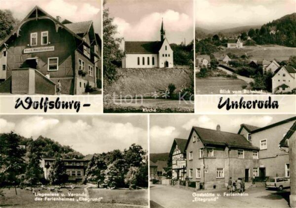 Unkeroda Wolfsburg Thueringen Haus Waldfrieden Kirche Liegewiese Vera
