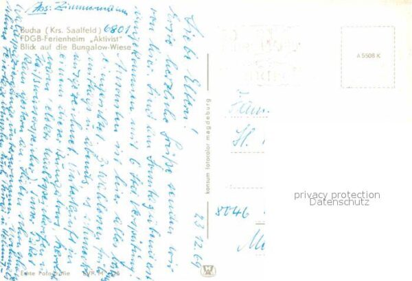 Bucha Unterwellenborn FDGB Ferienheim Aktivist Bungalow Wiese – Bild 2