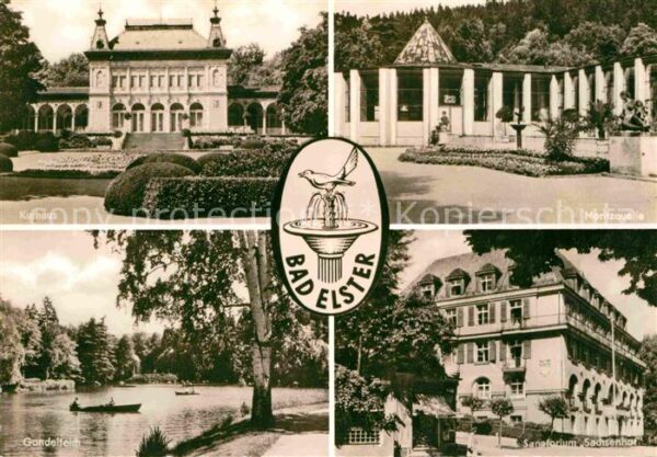 Bad Elster Kurhaus Moritzquelle Gondelteich Sanato