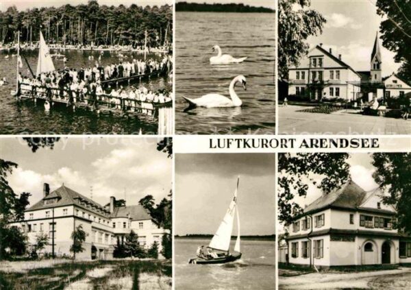 Arendsee Ostseebad Strandbad Ferienheim Schwäne Segeln
