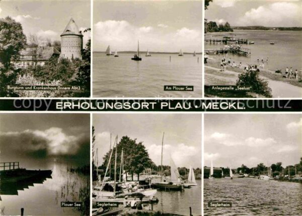 Plau See Burgturm Krankenhaus Plauer See Anleges