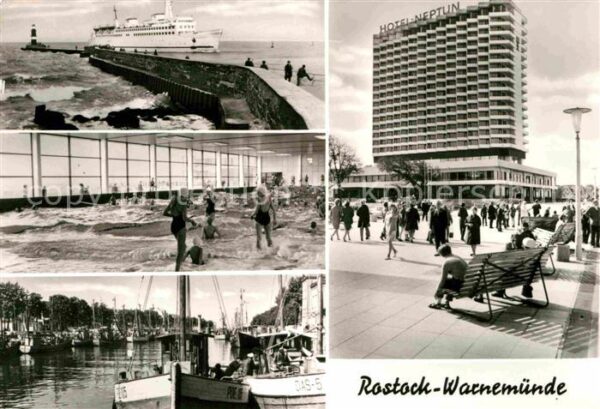 Warnemuende Ostseebad Fähre Wellenbad Alter Strom Fischkutter