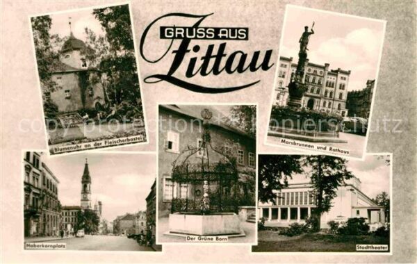 Zittau Blumenuhr Fleischerbastei Marsbrunnen R