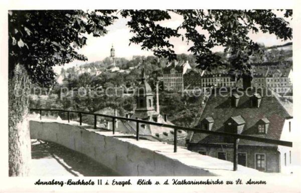 Annaberg-Buchholz Erzgebirge Blick von der Katharinenkirche zu St An