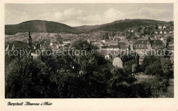 Ilmenau Thueringen Panorama Bergstadt
