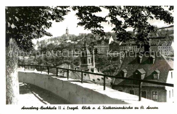 Annaberg-Buchholz Erzgebirge Blick von der Katharinenkirche zu St An