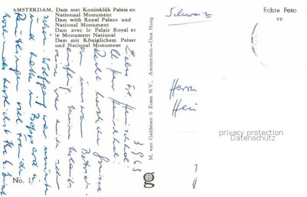 Amsterdam Niederlande Nationaal Monument met Koninkliik Palei – Bild 2