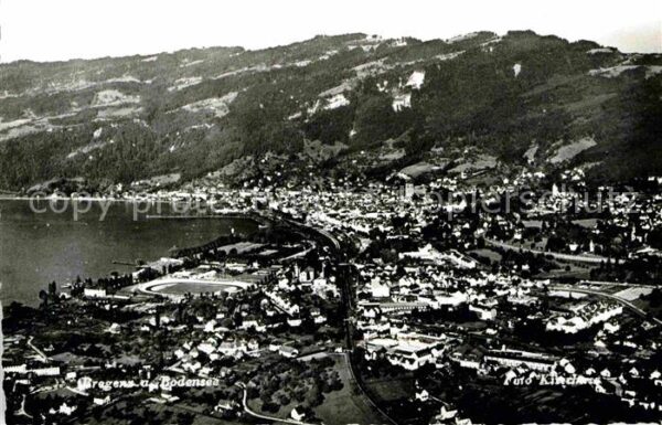 Bregenz Vorarlberg Bodensee Allgäuer Alpen Fliegeraufnahme