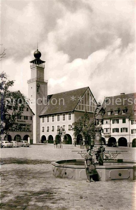 Freudenstadt Rathaus mit Neptunbrunnen