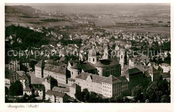 Weingarten Wuerttemberg Kloster Basilika Fliegeraufnahme