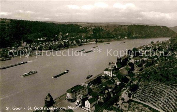 St Goar St Goarshausen Blick über den Rhein Bin