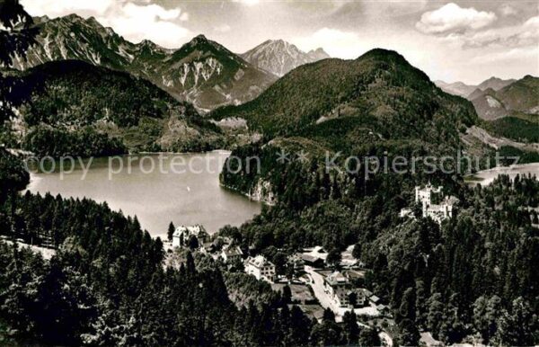 Hohenschwangau Blick von der Jugend auf Alpsee Schwans