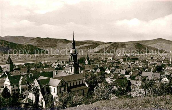 Gengenbach Blick vom Bergle Benediktinerabtei Stad