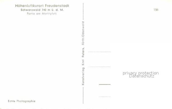 Freudenstadt Marktplatz Arkaden Brunnen – Bild 2