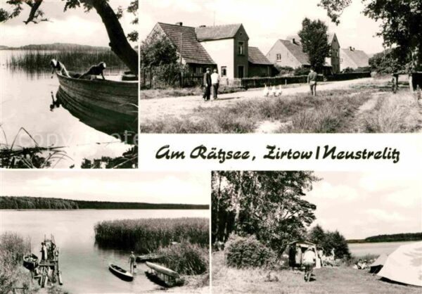 Zirtow Ortsansicht Partie am Rätzsee Camping