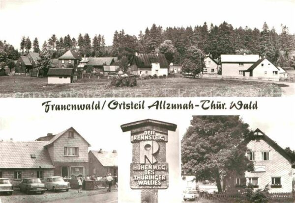 Allzunah Teilansichten Gaststätte Wegweiser Renn