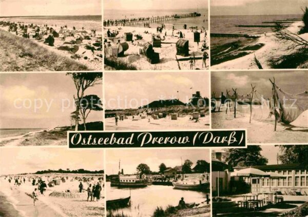 Prerow Ostseebad Strand Dünen Hafen Fischernetze Gaststä