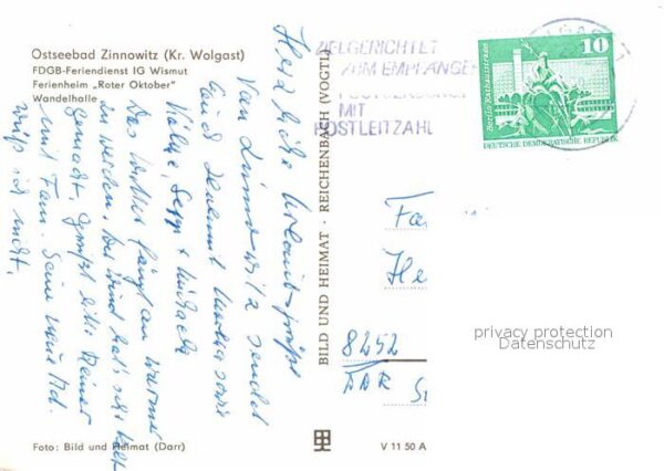 Zinnowitz Ostseebad FDGB Feriendienst IG Wismut Ferienheim – Bild 2