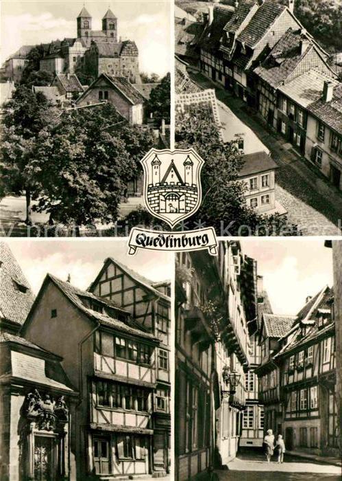 Quedlinburg Burgberg Schloss Altstadt Fachwerkhäuse