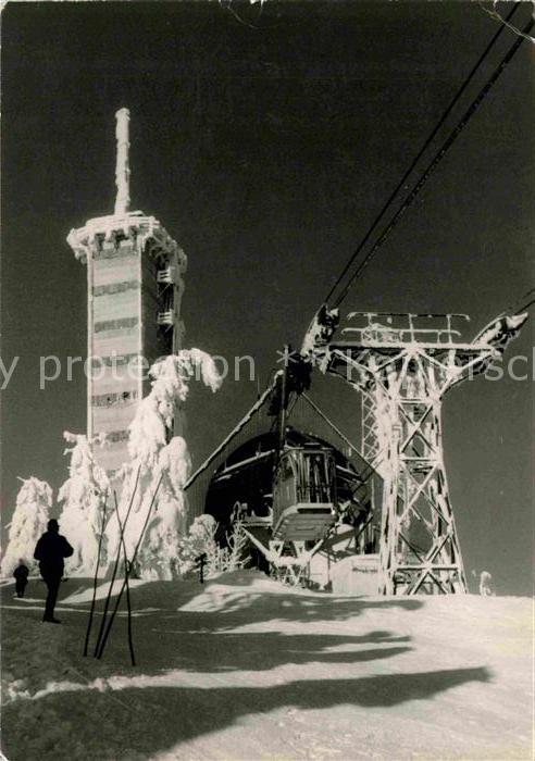 Oberwiesenthal Erzgebirge Fichtelberg Bergbahn Wetterwarte Winter
