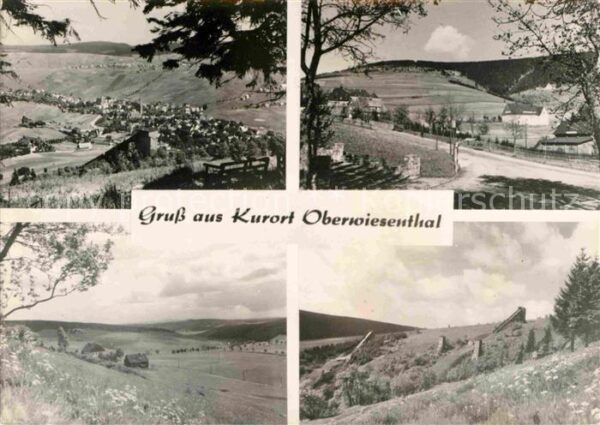 Oberwiesenthal Erzgebirge Teilansichten Kurort Sprungschanzen