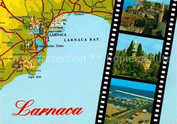 Larnaca Landkarte Larnaca Bay Teilansichten Haf
